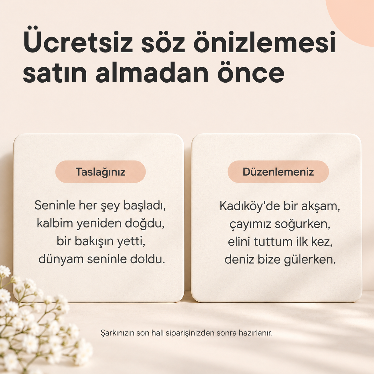 Kişiye Özel Aşk Şarkısı: ürün görseli 6